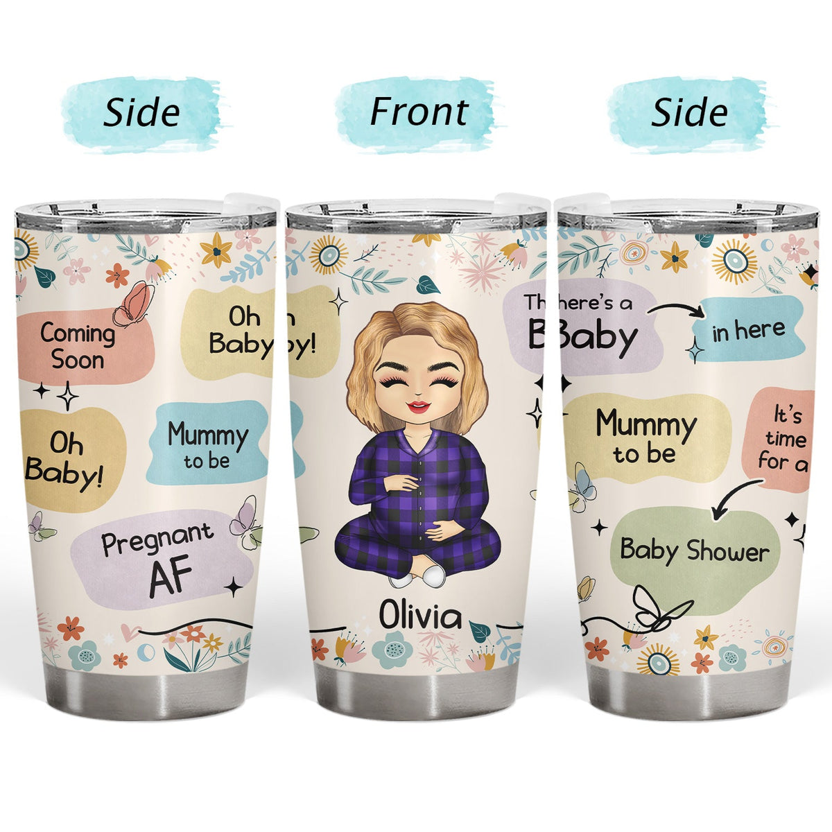 Pregnant Mom To Be - Pregnancy Gift For Mother - Personalized Tumbler