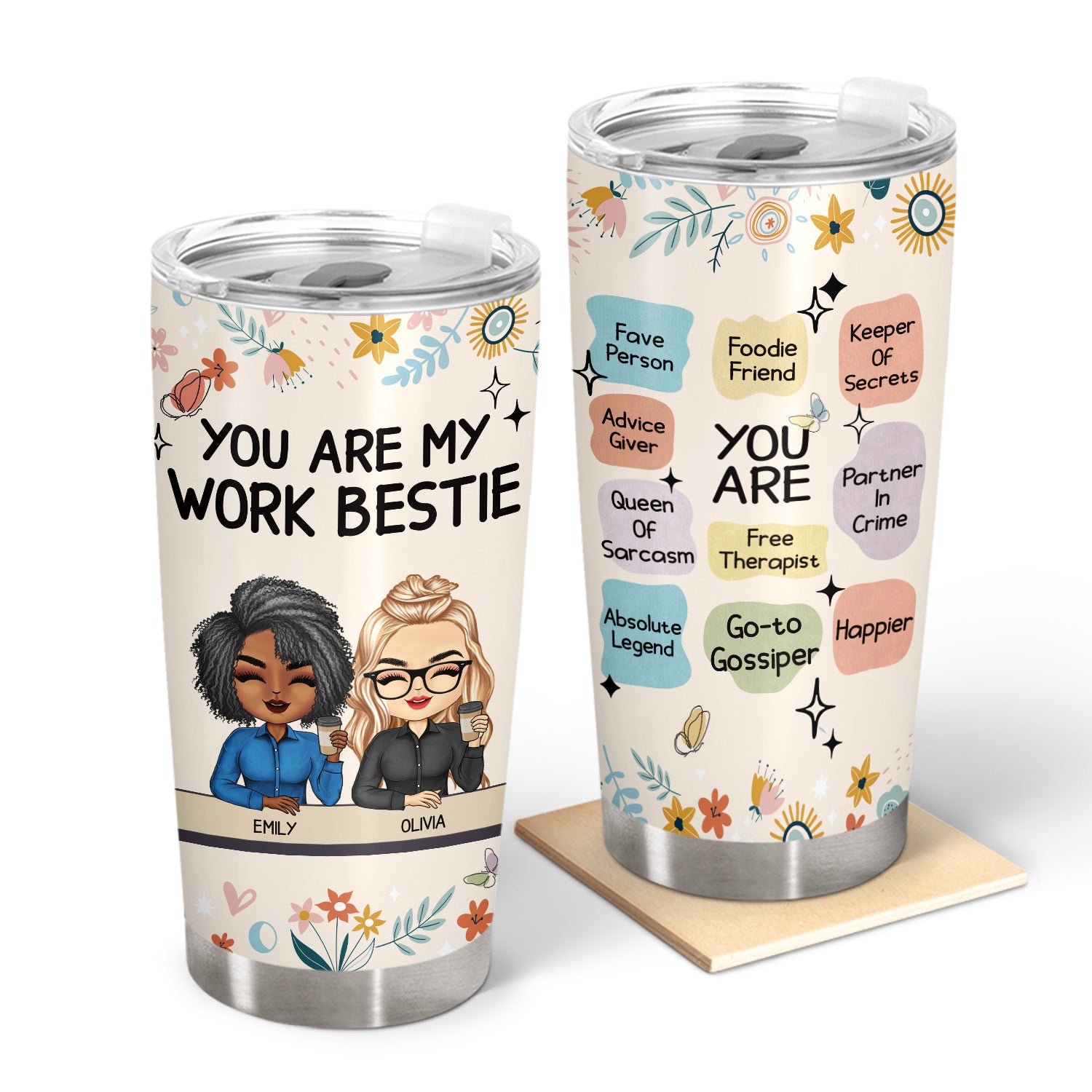 You Are My Work Bestie - Gift For Colleagues, Besties - Personalized Tumbler