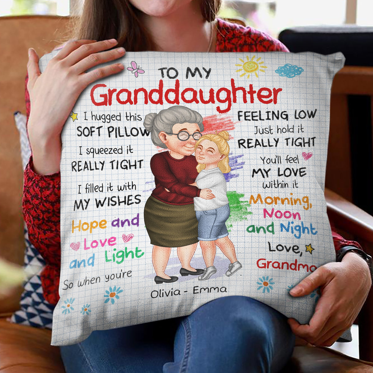 To My Granddaughter - Gift For Granddaughter - Personalized Pillow ...