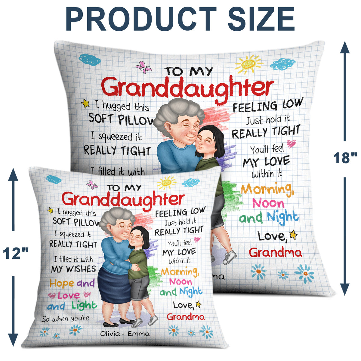 To My Granddaughter - Gift For Granddaughter - Personalized Pillow ...