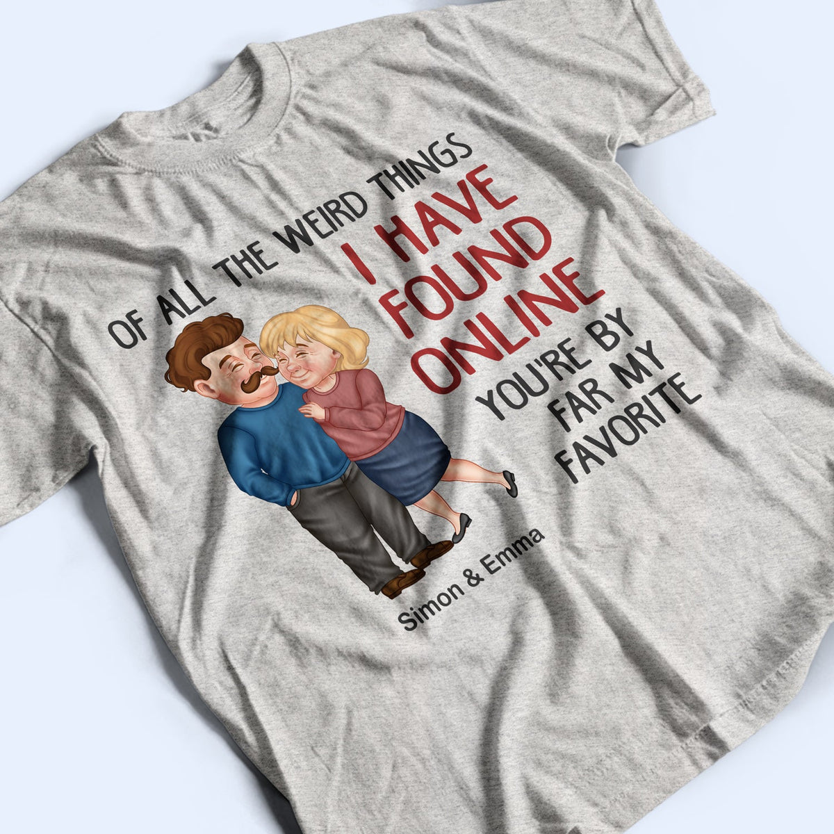 Couple de choses étranges - Cadeau pour couple - T-shirt personnalisé