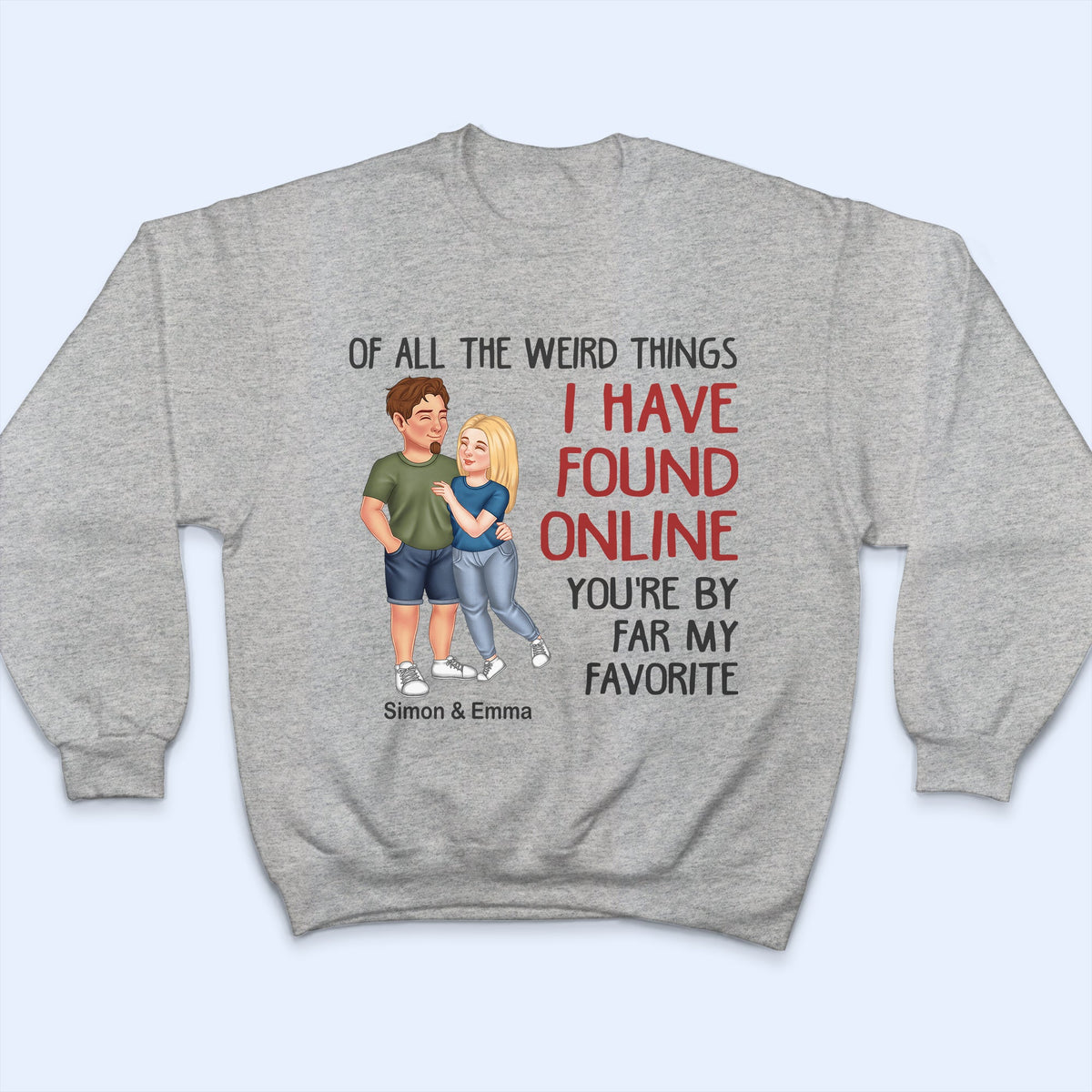 Couple de choses étranges - Cadeau pour couple - T-shirt personnalisé