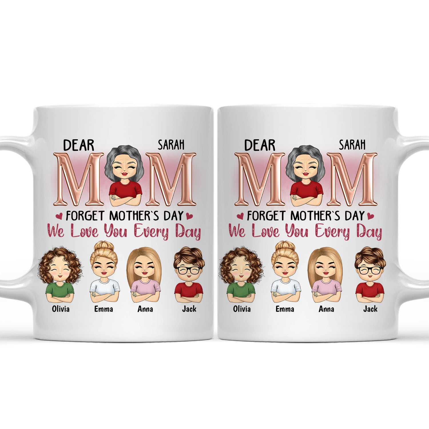 Dear Mom Forget About Mother's Day - Gift For Mother - Personalized Mug