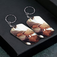Calendrier photo personnalisé « Le jour où ma vie a changé » – Cadeau pour couples – Porte-clés en aluminium personnalisé