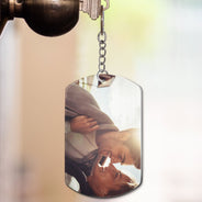 Calendrier photo personnalisé « Le jour où ma vie a changé » – Cadeau pour couples – Porte-clés en aluminium personnalisé