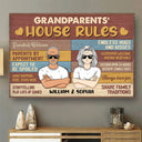 Grandparents' House Rules - Personalized Custom Poster