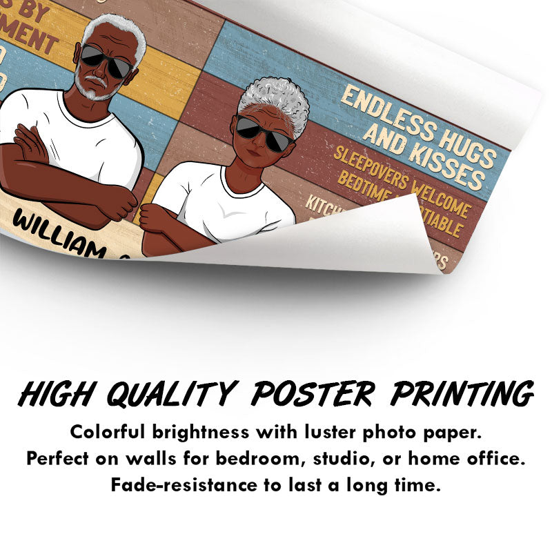 Grandparents' House Rules - Personalized Custom Poster