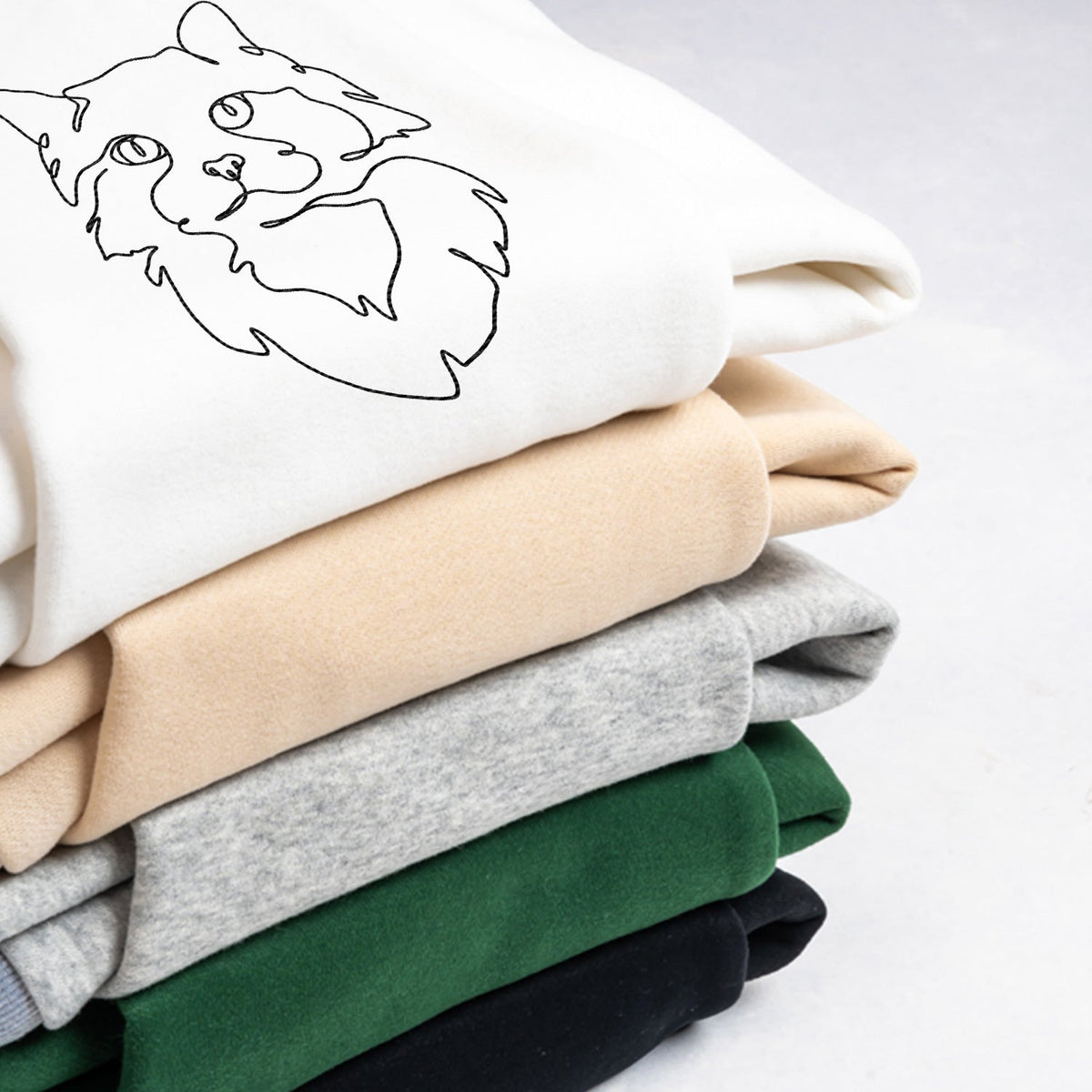 Custom Photo Oneline Portrait Pet Shirt - Gift For Pet Lovers - Personalized Embroidered Sweatshirt