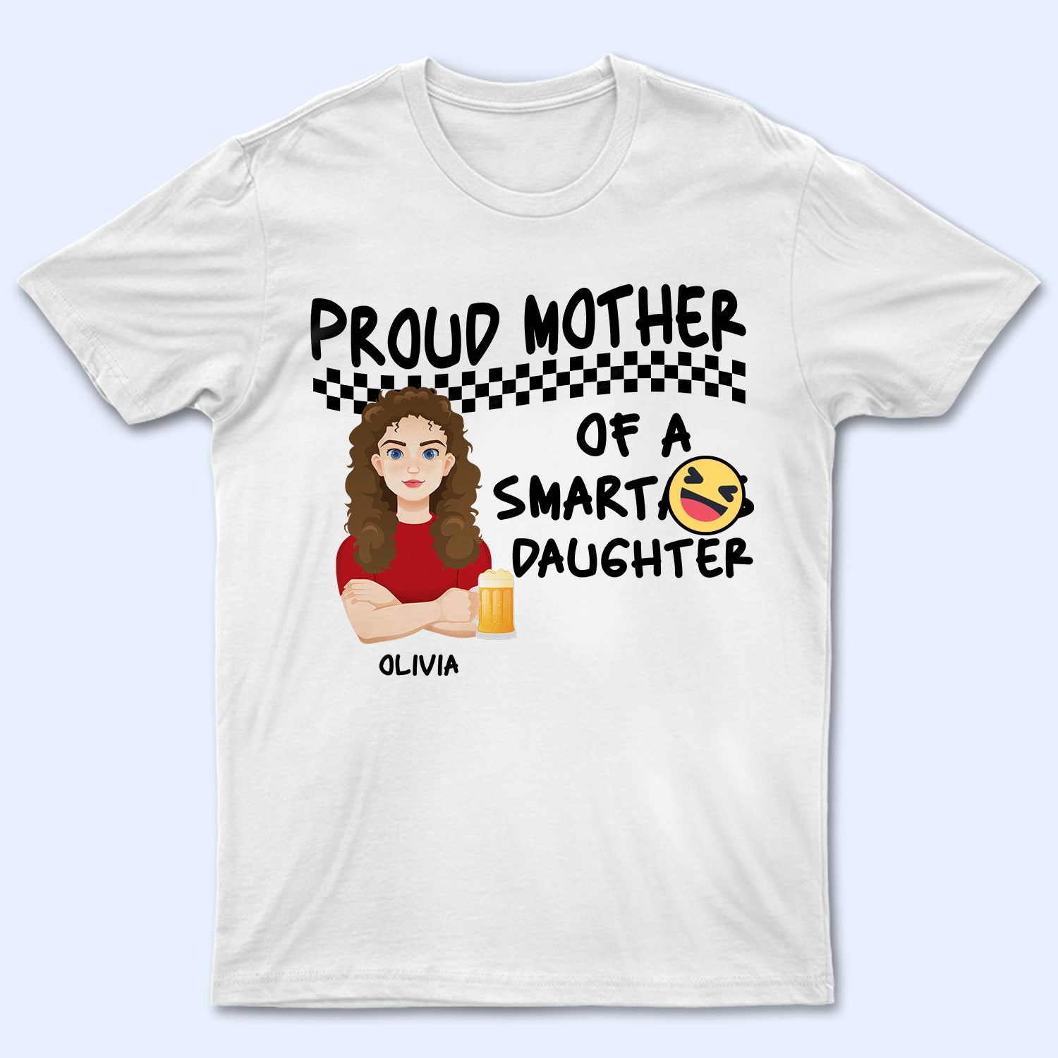 Flat Art Proud Mom Of - Gift For Mother - Personalized T Shirt