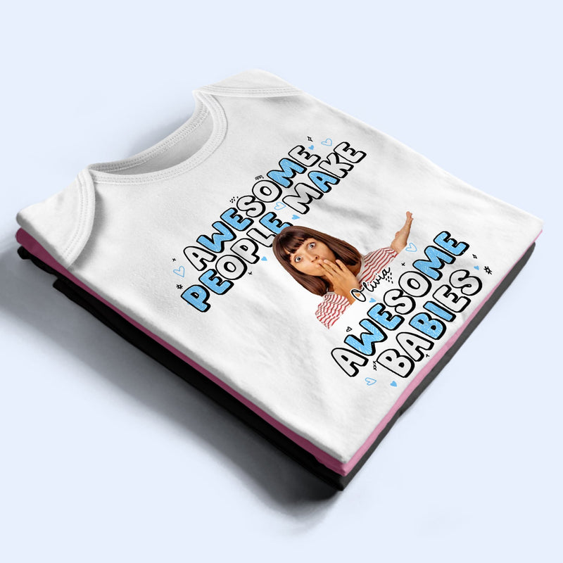 Photo personnalisée « Personnes formidables » - Cadeau pour nouveau-né - Body bébé personnalisé