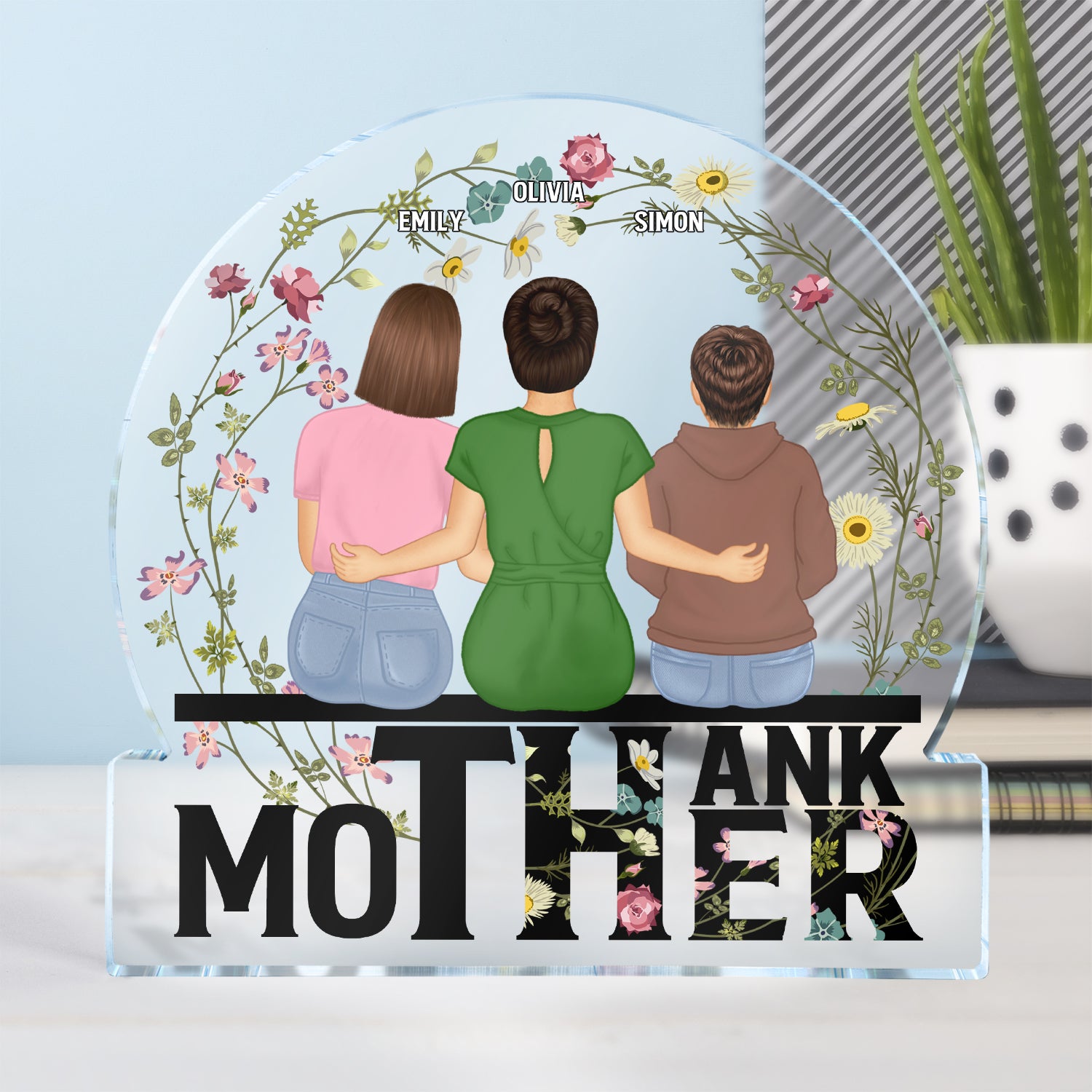 Thank Her - Gift For Mother - Personalized Round Shaped Acrylic Plaque