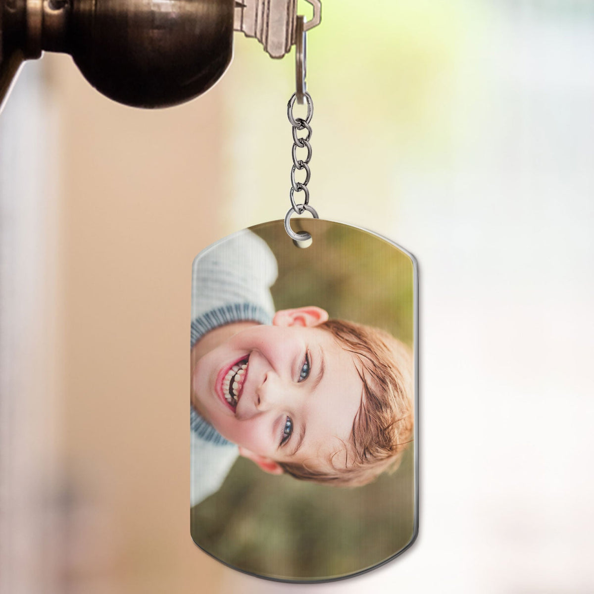 Custom Photo Don't Do Stupid - Gift From Mother, Father To Kids - Personalized Aluminum Keychain