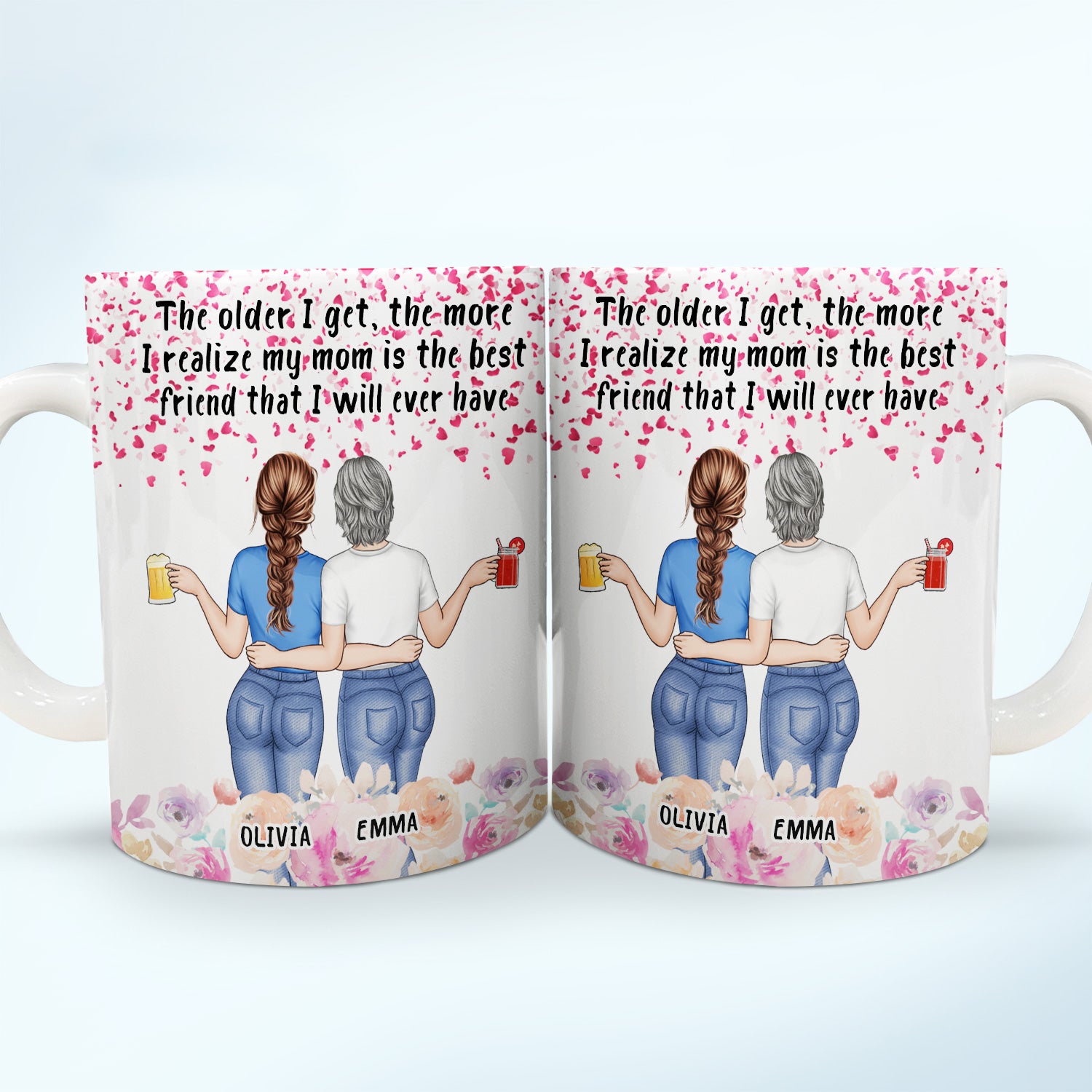 Mom The Older I Get The More I Realise - Gift For Mother - Personalized White Edge-to-Edge Mug