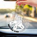 Hands Down - Gift For Father - Personalize Acrylic Car Hanger