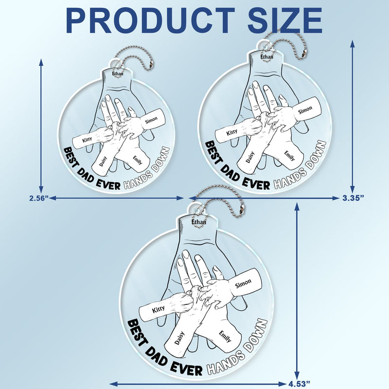 Hands Down - Gift For Father - Personalize Acrylic Car Hanger