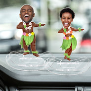 Danseuse de hula personnalisée avec photo - Cadeau pour femme, homme, enfant - Support à secouer en acrylique personnalisé