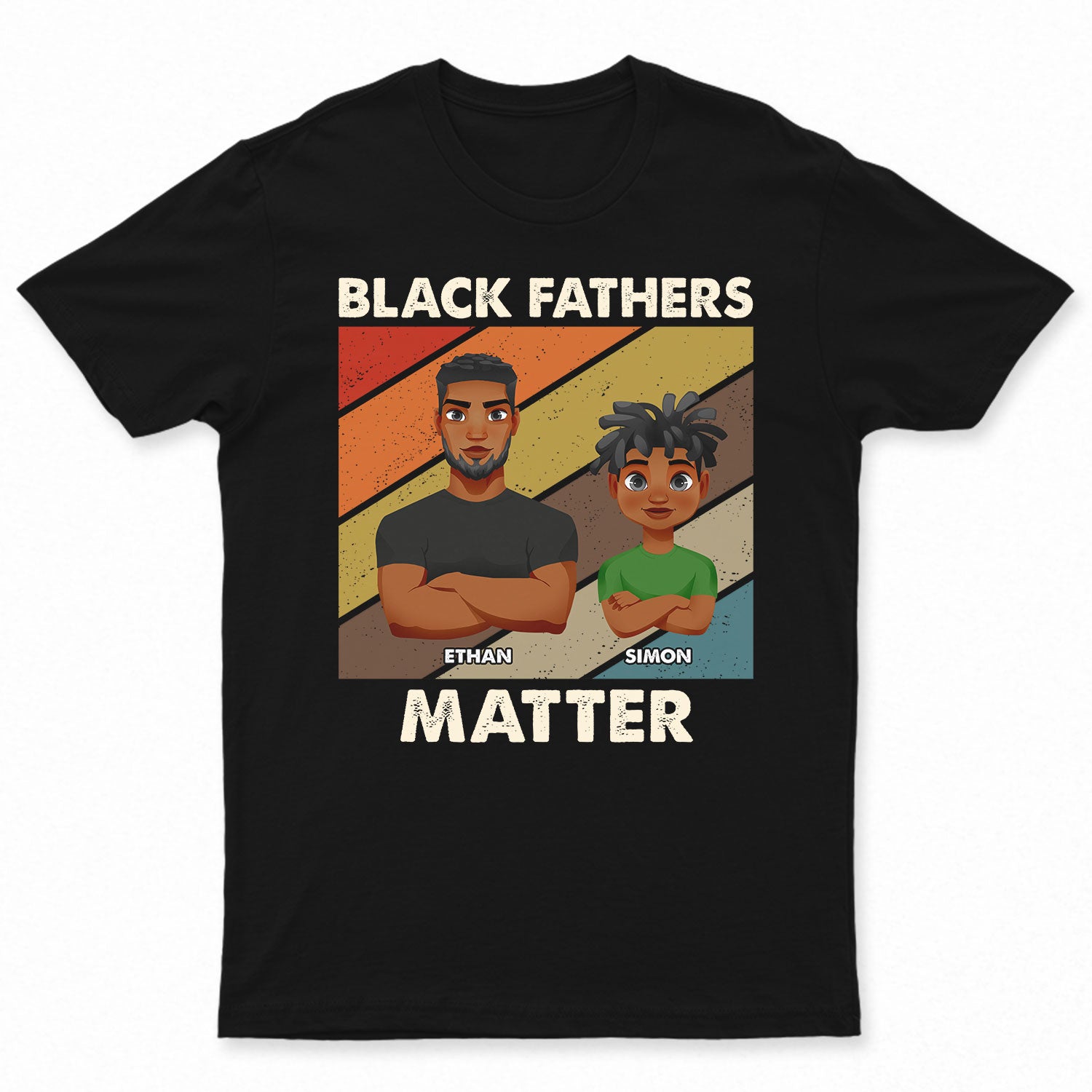 Black Fathers Matter - Personalized T Shirt