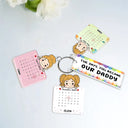 Calendar The Day You Became My Daddy - Personalized Acrylic Tag Keychain