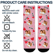 Custom Photo Pet Face Family #1 Dad - Personalized Socks