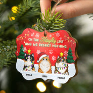 On The Naughty List - Christmas Gift For Cat Lovers - Personalized Custom Wooden Ornament
