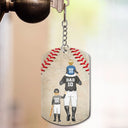 We Made A Home Run Baseball Dad - Personalized Aluminum Keychain