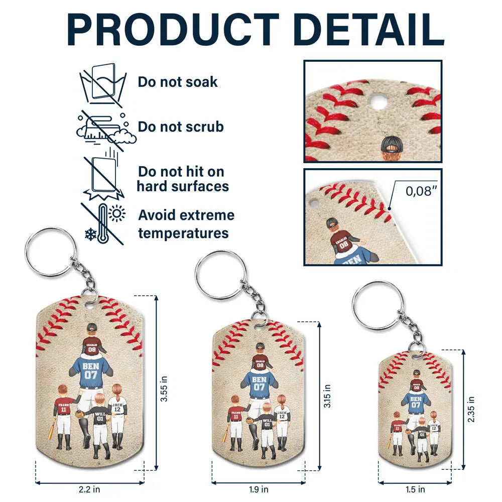 We Made A Home Run Baseball Dad - Personalized Aluminum Keychain