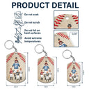We Made A Home Run Baseball Dad - Personalized Aluminum Keychain