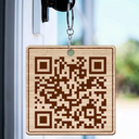 Couple Song QR Code Best Thing Ever Found - Personalized Wooden Keychain