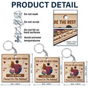 Couple Song QR Code Best Thing Ever Found - Personalized Wooden Keychain