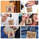 Couple Song QR Code Best Thing Ever Found - Personalized Wooden Keychain