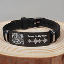 Memorial Voice Recording QR Code Forever In My Heart - Personalized Engraved Bracelet