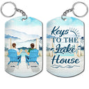 Couple Keys To The Beach Lake House - Personalized Aluminum Keychain
