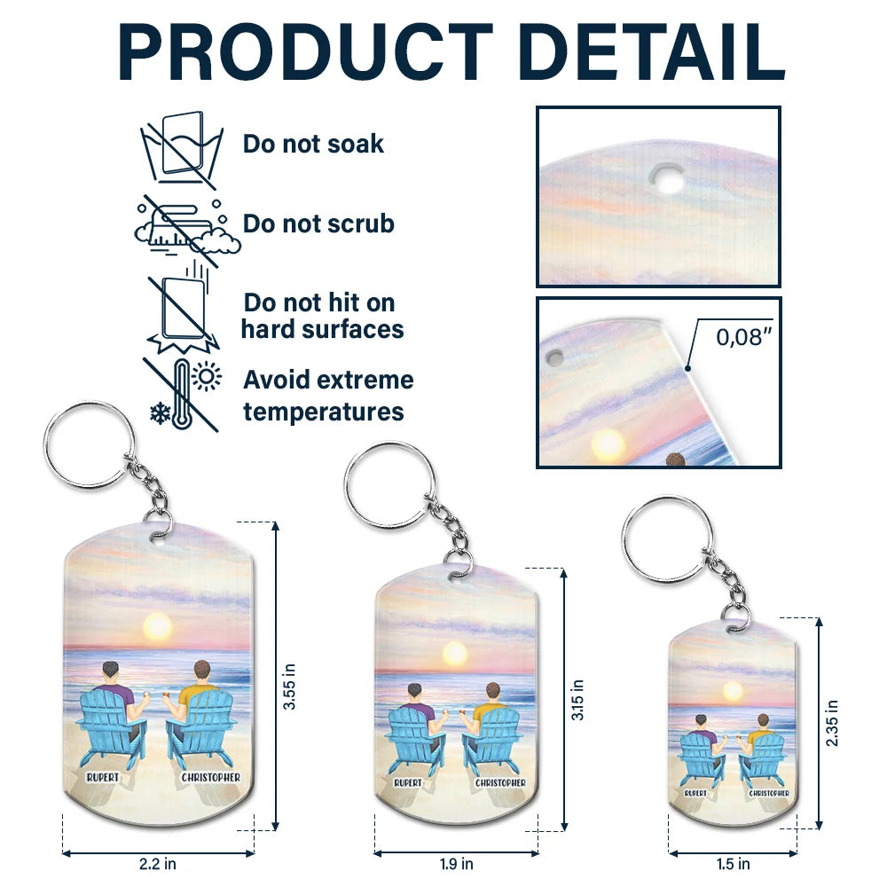 Couple Keys To The Beach Lake House - Personalized Aluminum Keychain