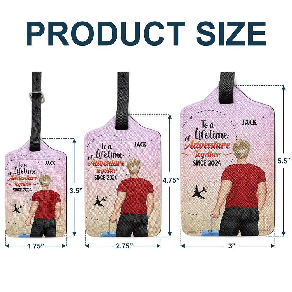 Couple To A Lifetime Of Adventure Together - Personalized Combo 2 Luggage Tags