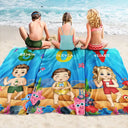 Alphabet Name Kid Summer Beach Pool - Personalized Beach Towel