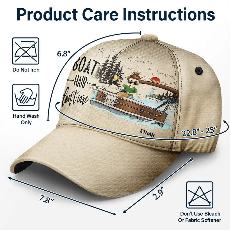 Boat Hair Don't Care - Personalized Classic Cap