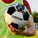 Custom Photo Name Soccer Player - Personalized Soccer Ball