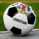 Custom Photo Name Soccer Player - Personalized Soccer Ball
