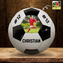 Custom Photo Name Soccer Player - Personalized Soccer Ball