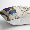 Couple Kissing My Favorite Place In All The World - Personalized Pillow