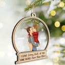 Christmas Couple Sideview Every Inch Of You - Personalized 2-Layered Mix Ornament