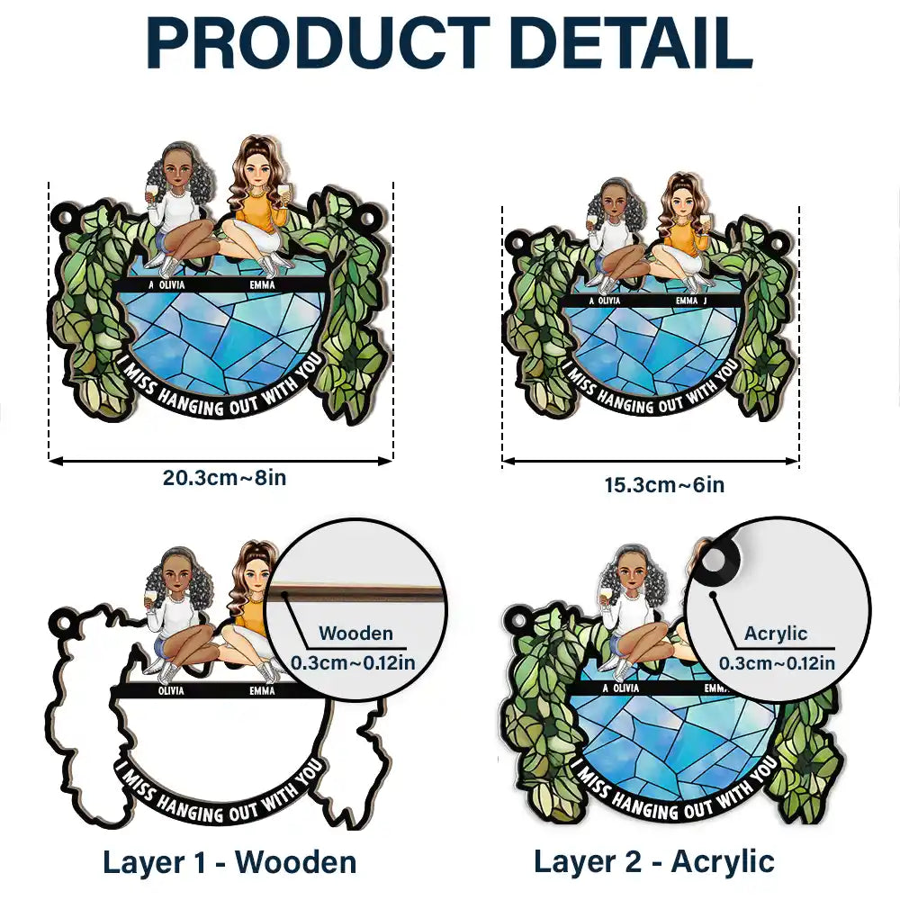 Hanging Out With You - Personalized Window Hanging Suncatcher Ornament