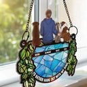 Hangout avec mon chien - Ornement attrape-soleil personnalisé à suspendre à la fenêtre 