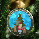 Dog A Bond That Can't Be Broken - Personalized Circle Glass Ornament