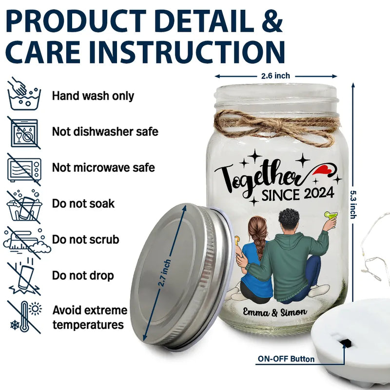 Gift For Couples,Gift For Husband,Gift For Wife,Gift For Boyfriend,Gift For Girlfriend,Love - Couple I'll Choose You - Personalized Mason Jar Light