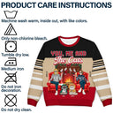 Gift For Couples, Cat Lovers, Pet Lovers, Cat Mom, Cat Dad - Fireplace You, Me And The Cat - Personalized Unisex Ugly Sweater
