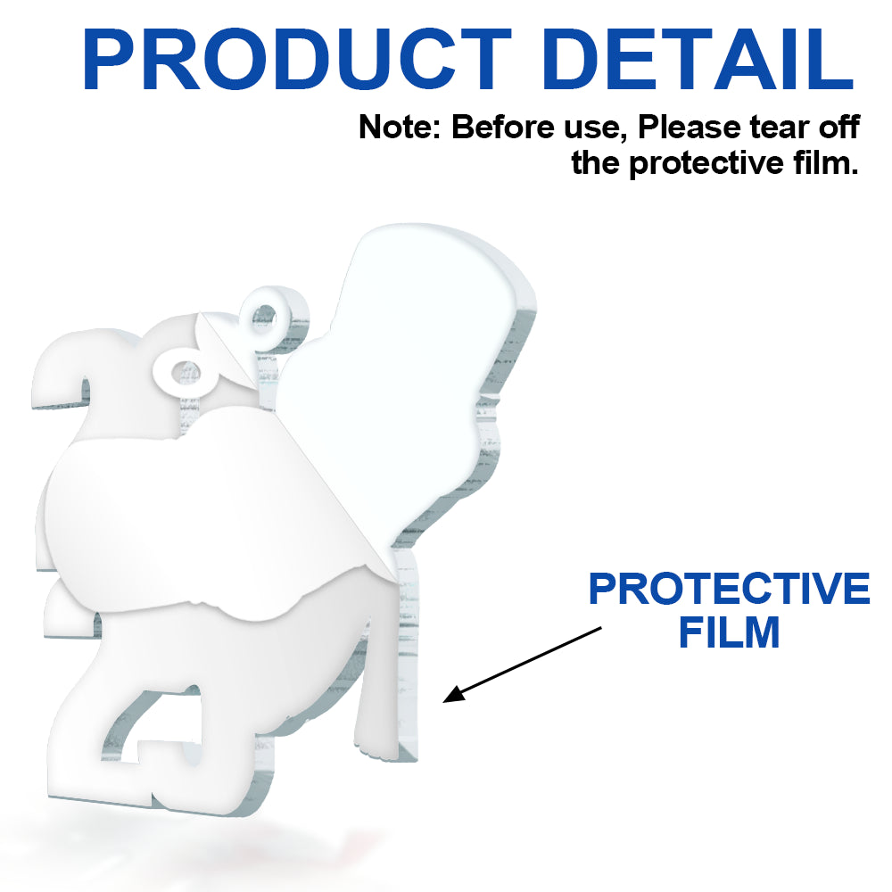 New baby, New Dad, New Mom - Custom Photo Christmas 2024 Santa Baby - Personalized Cutout Acrylic Ornament