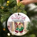 Christmas,Gift For Brothers,Gift For Sisters,Family,Love - The Greatest Gift Our Parents Gave Us Was Each Other - Circle Ceramic Ornament