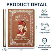 Reading, Gift For Yourself, Gift For Women - A Girl Who Loves Books Reading Journal - Personalized Leather Journal
