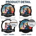 Gift For Mother, Gift For Daughter - Mother Daughters Forever Linked Together - Personalized Window Hanging Suncatcher Ornament